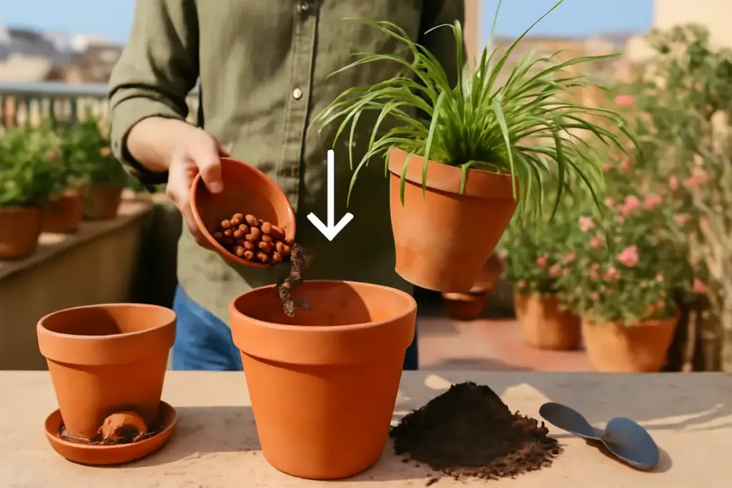 Qual è il drenaggio ideale per i vasi in terrazzo? Accorgimenti che prevengono i ristagni d’acqua