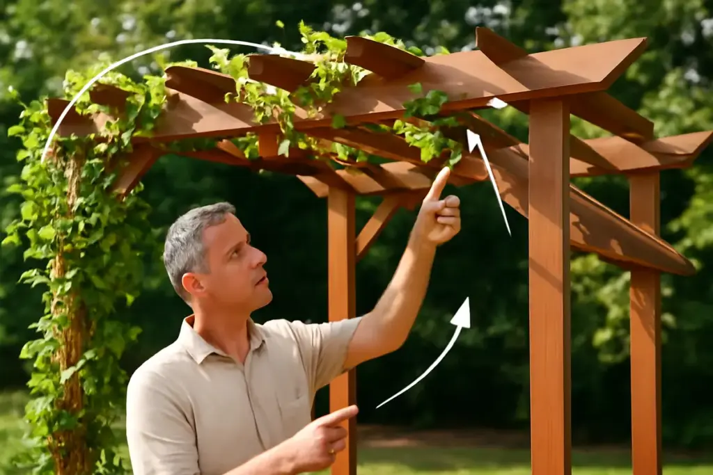 Come posizionare le piante rampicanti su pergole e gazebo? La strategia che ne esalta la crescita e l’ombra
