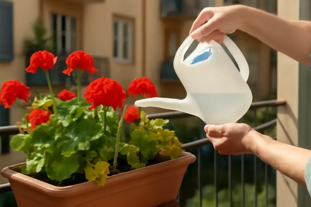 Gerani in balcone: come evitare ingiallimento e fioritura scarsa con un solo gesto quotidiano