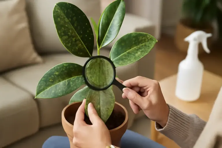 Ficus in casa e puntini sulle foglie: cosa rivelano sulla salute della pianta e come intervenire subito