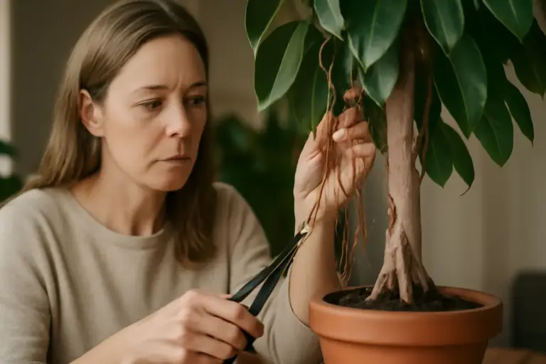 Radici aeree nei ficus: perché compaiono e come trattarle per una pianta sana